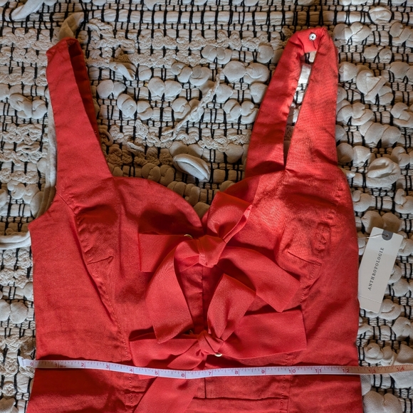 Anthropologie Tie Front Midi Dress - Picture 6 of 9